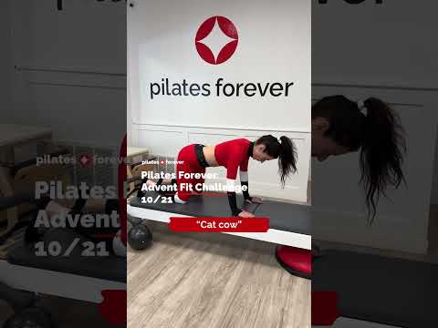 Cat cow mat Pilates exercise #pilatestime #dance #girlwiththepilatesmat #motivation #pilatesworkout